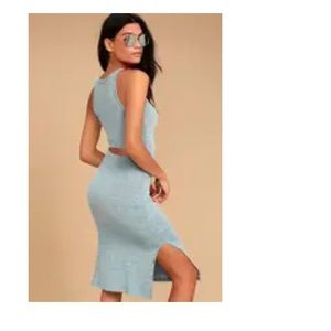 Lulu’s- Open Back Lightweight Knit Tank Dress